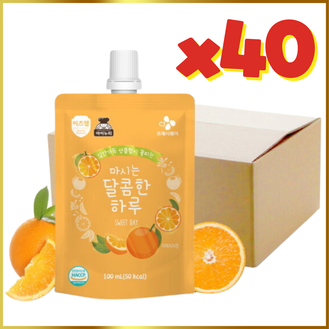 韓國兒童橙汁袋裝100ml x 40 【原箱優惠】